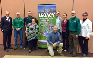 Left to right: Curt Witynski, LWM; Don K, DNR; August Hoppe, WAA; Tracy Salisbury, DNR; Pete Smith, ADF; Will Erickson, DNR Green Tier; Alex Elias, DNR; Jeff Roe, DNR; Twink Jan-Mahon, WUW. Photo credit: Gail Sumi, LWM