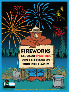 Fireworks can cause wildfires