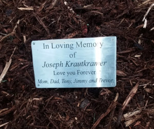 memorial tree plaque