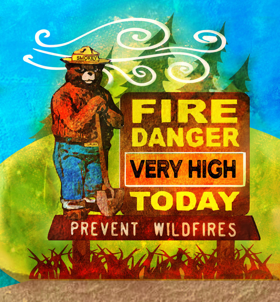 Very High Smokey Fire Danger Sign