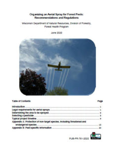 Cover page of the updated aerial spray guide.