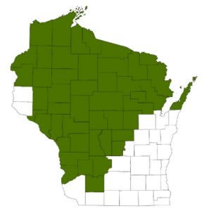 Map of counties where regeneration data is collected