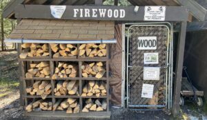 Photo of a firewood stand at Potawatomi State Park