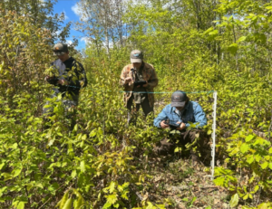 Workers learn about FRM data collection.