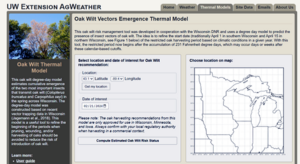 University of Wisconsin-Madison Extension online tool to help with oak wilt decisions.