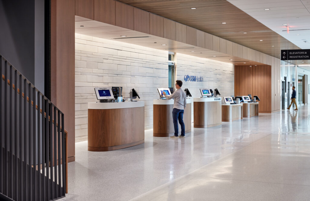 medical office using wood design elements